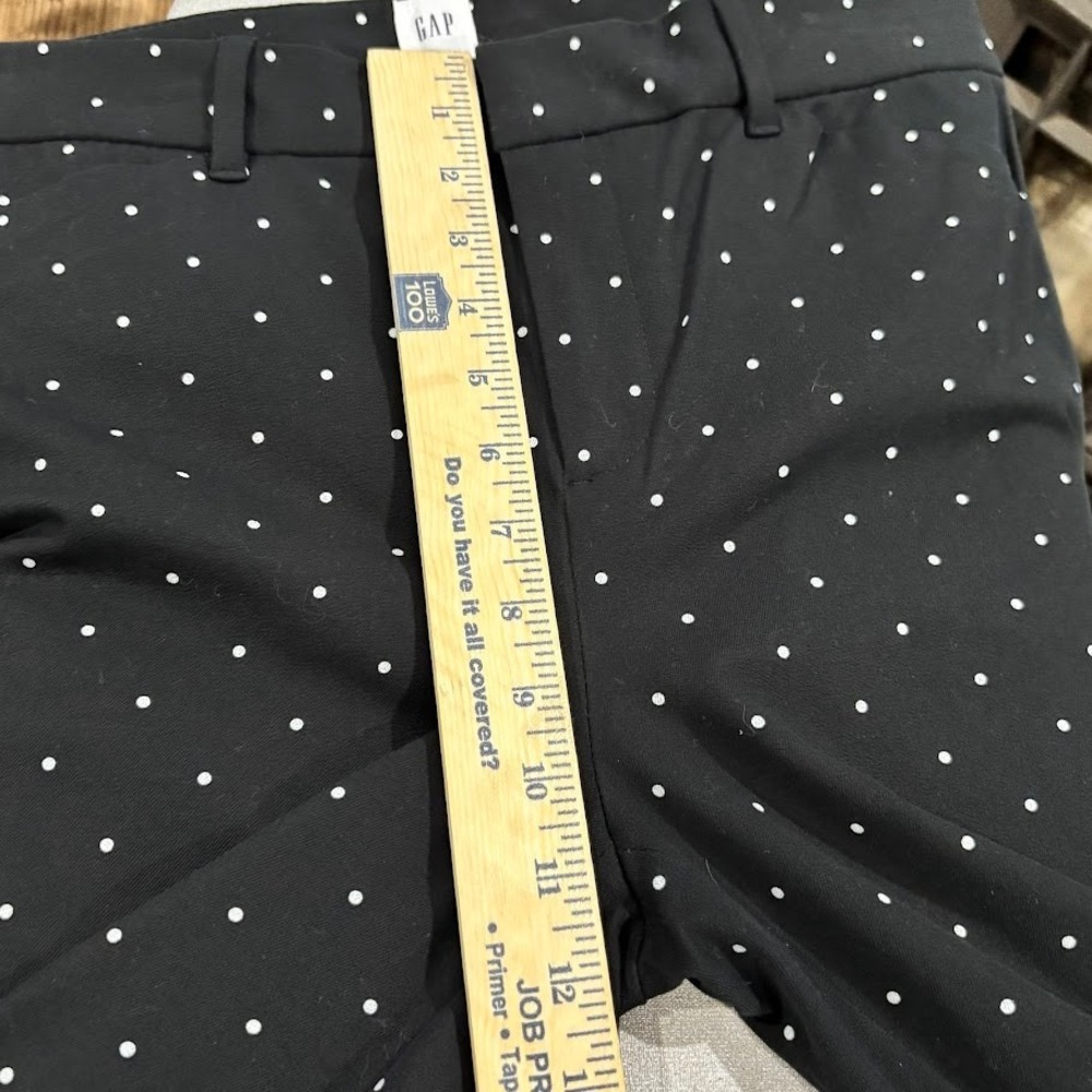 Gap Signature Skinny Ankle Pants Womens 10 Tall Black Polka Dot Stretch Classic - Picture 6 of 8